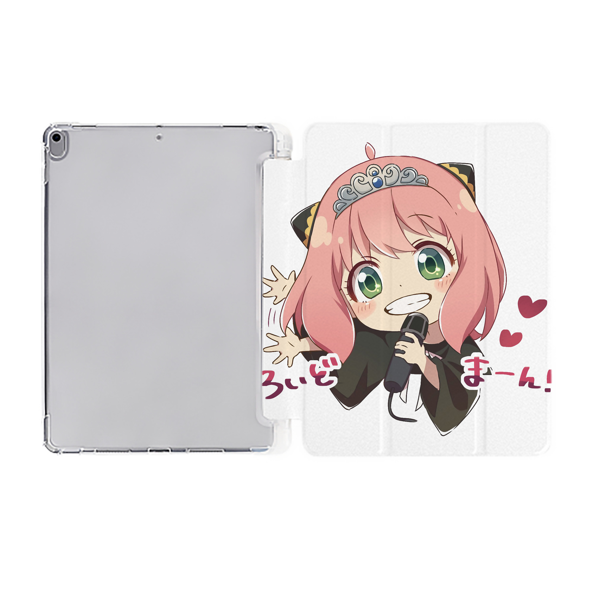 （画像用） SPY×FAMILY间谍家家酒 IPad ケース ペン収納付き 三つ折りスタンド PUレザー×シリコン 対応機種9.5/10.5/10.9インチ